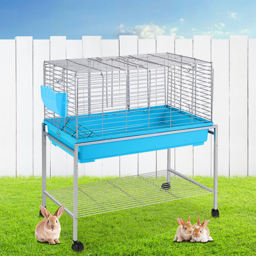 I.pet Rabbit Cage Hutch Cages Indoor Hamster Enclosure Carrier Bunny Blue