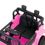 Kids Ride On Car Electric 12v Car Toys Jeep Battery Remote Control Pink