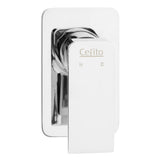 Cefito Bathroom Mixer Tap Faucet Rain Shower Head Set Hot and Cold Diverter Diy Chrome