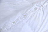 Elan Linen 100% Egyptian Cotton Vintage Washed 500TC White Queen Quilt Cover Set