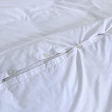 Elan Linen 100% Egyptian Cotton Vintage Washed 500TC White Super King Quilt Cover Set