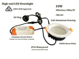 12 X 10w Led Ip44 Dimmable Down Light Kit