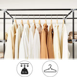 SONGMICS 150cm Portable Closet Organizer, Wardrobe with Shelves and Cover Gray