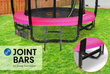 Kahuna 8ft Trampoline Free Ladder Spring Mat Net Safety Pad Cover Round Enclosure Pink