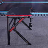 Gaming Desk Desktop PC Computer Desks Desktop Racing Table Office Laptop Home K-Shaped Legs Black