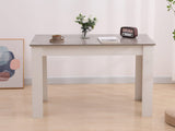 Dining Table Rectangular Wooden 120m-grey&white