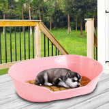 Pet Bed Small Plastic Dog Bedding Sleeping Resting Washable Basket Pink
