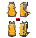 60L Waterproof Outdoor Hiking Backpack Camping Outdoor Trekking Bag(Yellow)