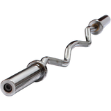 Chrome Olympic Curl Bar Barbell Heavy Duty Ez with Spring Collars