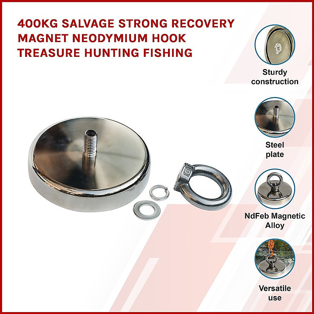400kg Salvage Strong Recovery Magnet Neodymium Hook Treasure Hunting –  SHOPADO