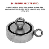 340kg Salvage Strong Recovery Magnet Neodymium Hook Treasure Hunting Fishing