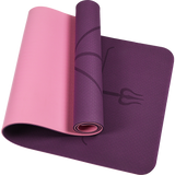 8mm Tpe Yoga Mat Exercise Fitness Gym Pilates non Slip Dual Layer