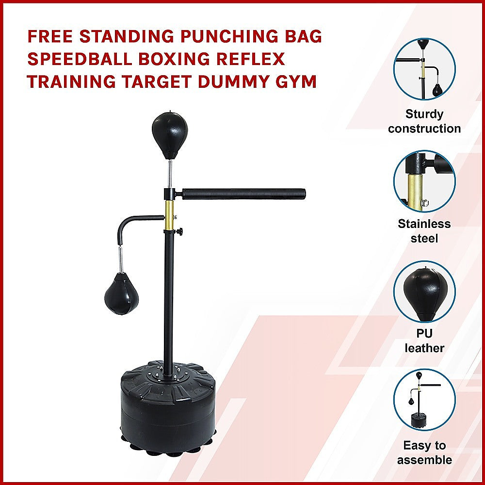 Free Standing Punching Bag Speedball Boxing Reflex Training Target Dummy Gym