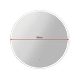 50cm Led Wall Mirror Bathroom Mirrors Light Decor Round