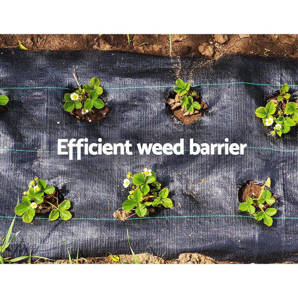 1.83m x 50m Weedmat Weed Control Mat Woven Fabric Gardening Plant Pe