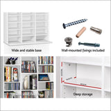 Artiss Adjustable Book Storage Shelf Rack Unit - White - 