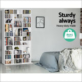 Artiss Adjustable Book Storage Shelf Rack Unit - White - 