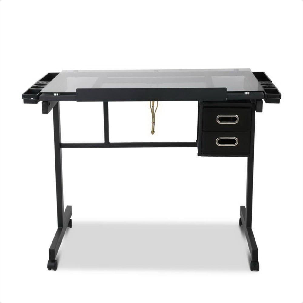 Artiss Adjustable Drawing Desk - Black and Grey - Furniture 