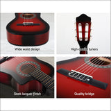Alpha 34 Inch Guitar Classical Acoustic Cutaway Wooden Ideal