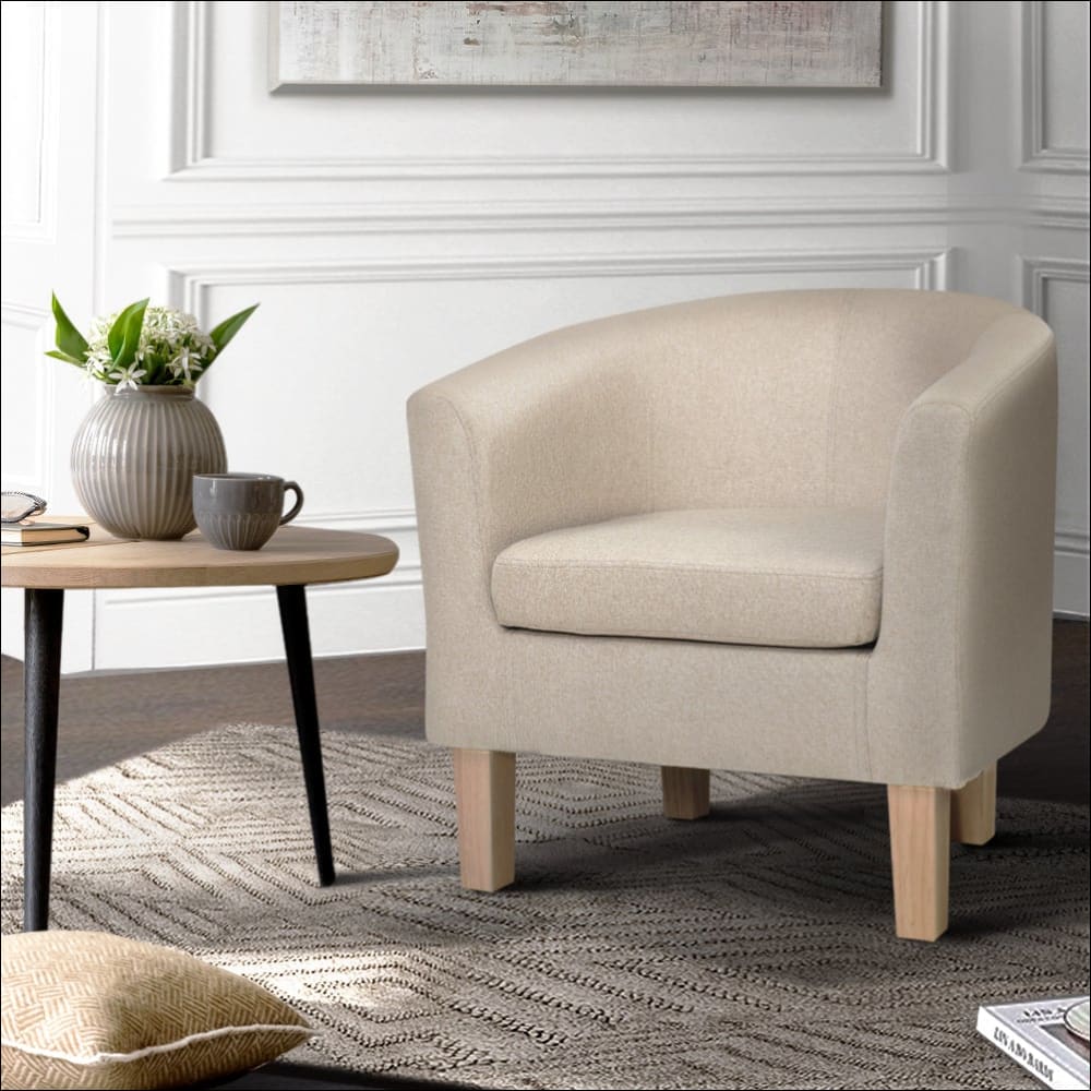 Artiss Armchair Lounge Chair Tub Accent Armchairs Fabric 