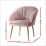 Artiss Armchair Lounge Chair Armchairs Accent Chairs Velvet 