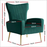 Artiss Armchair Lounge Chairs Accent Armchairs Chair Velvet 