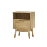 Artiss Bedside Tables Rattan Drawers Side Table Nightstand Storage Cabinet Wood