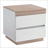 Ashley Coastal White Wooden Bedside Table - Furniture > 