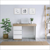 Ashley Coastal White Wooden Office Desk - Furniture > Office