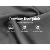 Artiss Avio Bed Frame Fabric Storage Drawers - Grey Queen - 
