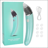 Baby Nasal Aspirator Electric Safe Hygienic Nose Cleaner Snot Sucker for Baby (green)