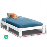 Artiss Bed Frame Single Wooden Bed Base Frame Size Jade 