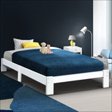 Artiss Bed Frame Single Wooden Bed Base Frame Size Jade 