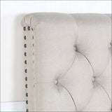 Bed Head Double Size French Provincial Headboard Upholsterd 