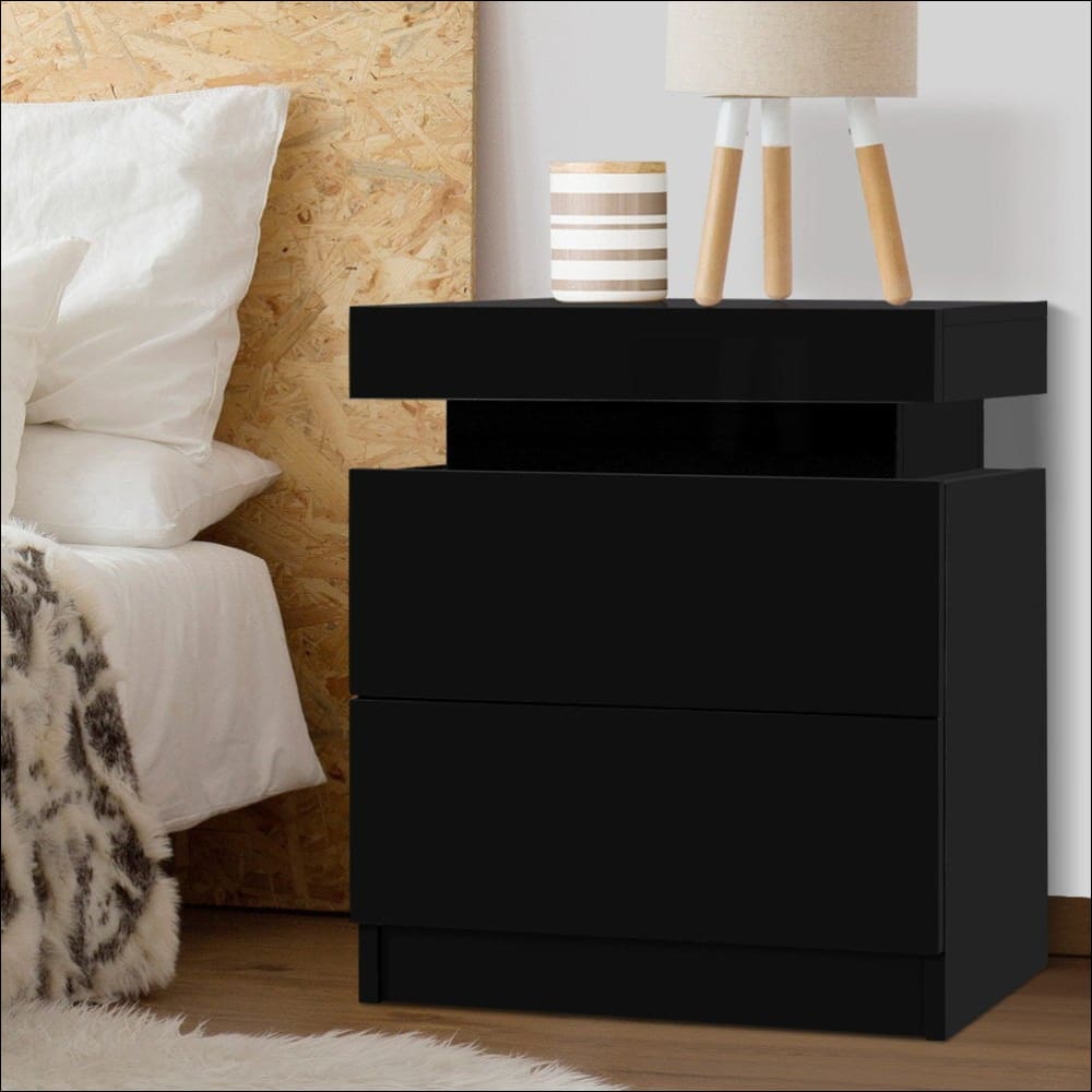 Artiss Bedside Tables 2 Drawers side Table Storage 