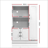 Artiss Buffet Sideboard Cabinet Storage Cupboard Doors White
