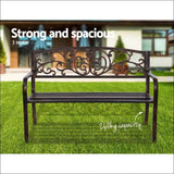 Gardeon Cast Iron Garden Bench - Bronze - Furniture > 