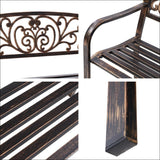 Gardeon Cast Iron Garden Bench - Bronze - Furniture > 