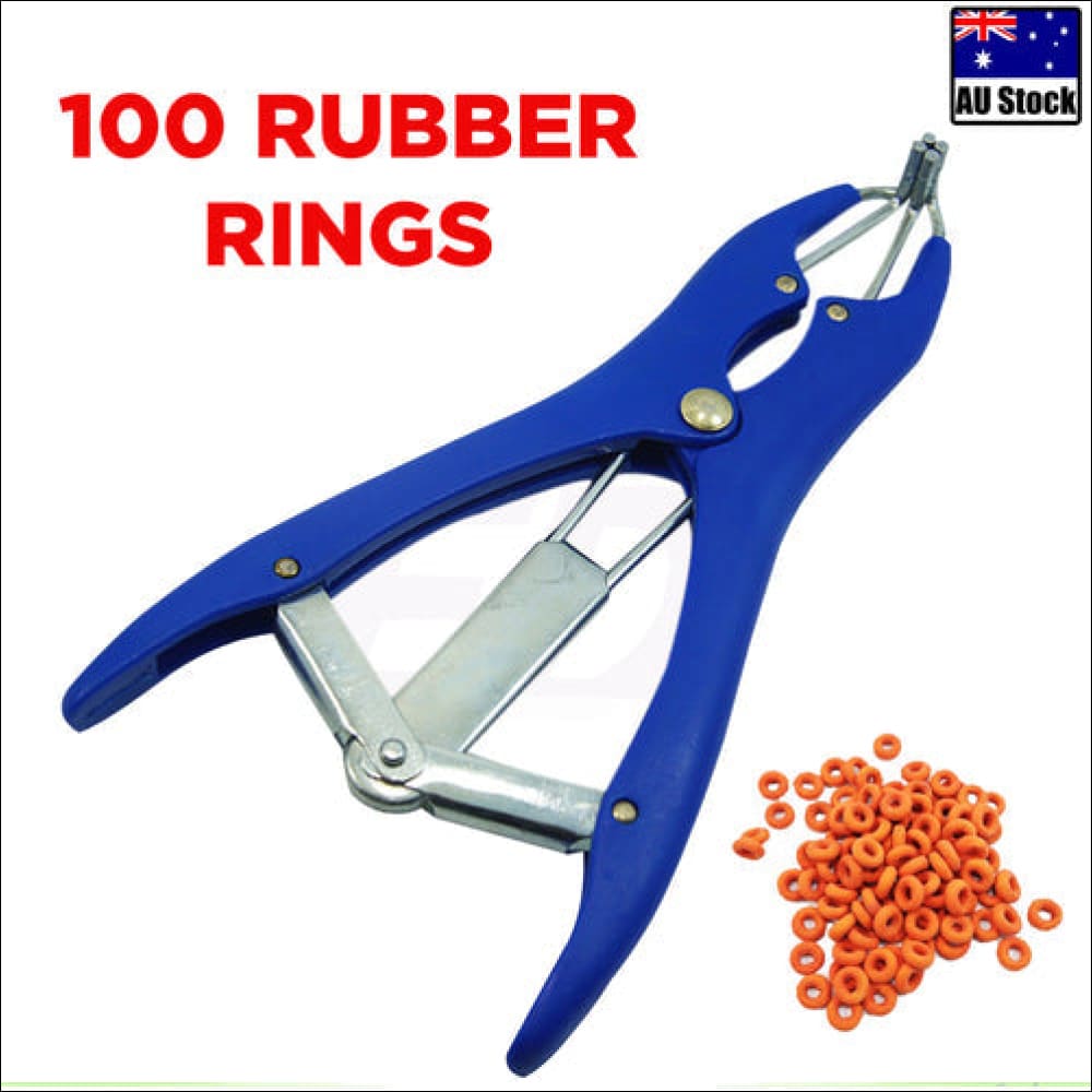 Cattle Lamb Sheep Elastrator Castrating Plier with 100 