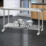 Cefito 430 Stainless Steel Kitchen Benches Work Bench Food 