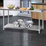Cefito 610 X 1829mm Commercial Stainless Steel Kitchen Bench