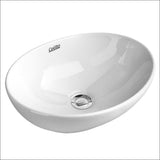 Cefito Ceramic Oval Sink Bowl - White - Home & Garden > DIY