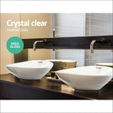 Cefito Ceramic Oval Sink Bowl - White - Home & Garden > DIY