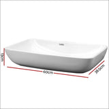 Cefito Ceramic Rectangle Sink Bowl - White - Home & Garden >