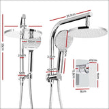 Cefito Wels 9’’ Rain Shower Head Mixer Round Handheld High 