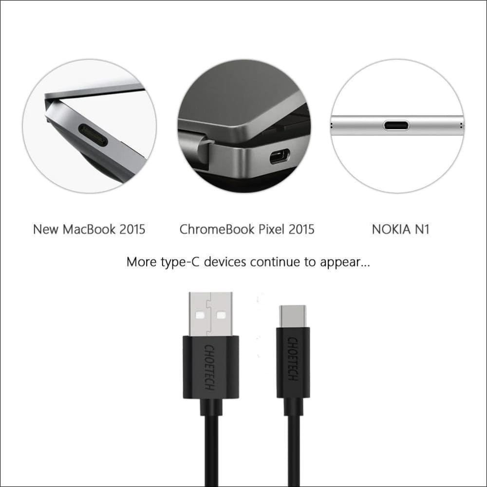 Choetech Ac0004 Usb-a to Usb-c Charge & Sync Cable 3m Black 