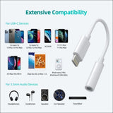 Choetech Aux005 Iphone 8-pin to 3.5mm Headphone Adapter - 