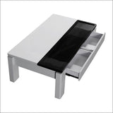 Coffee Table High Gloss Finish Lift up top Mdf Black & White