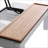 Coffee Table High Gloss Finish Lift up top Mdf White Ash 