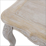 Coffee Table Oak Wood Plywood Veneer White Washed Finish - 